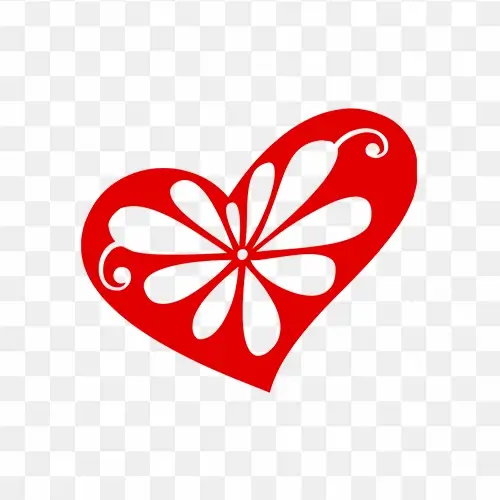 Heart shape flower png